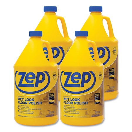 Zep Wet Look Floor Polish, 1 gal, PK4 ZUWLFF128